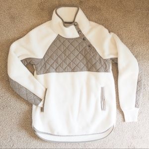 Abercrombie and Fitch asymetrical snap-up fleece